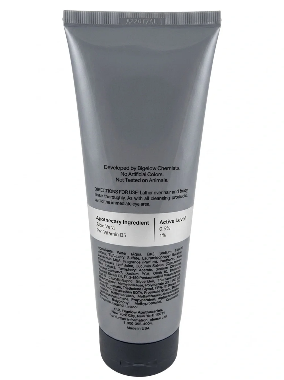 C.O. Bigelow Barber No. 1605 Hair & Body Wash Elixir Black 8 fl. oz. New No Seal